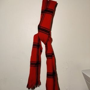 Red plaid scarf